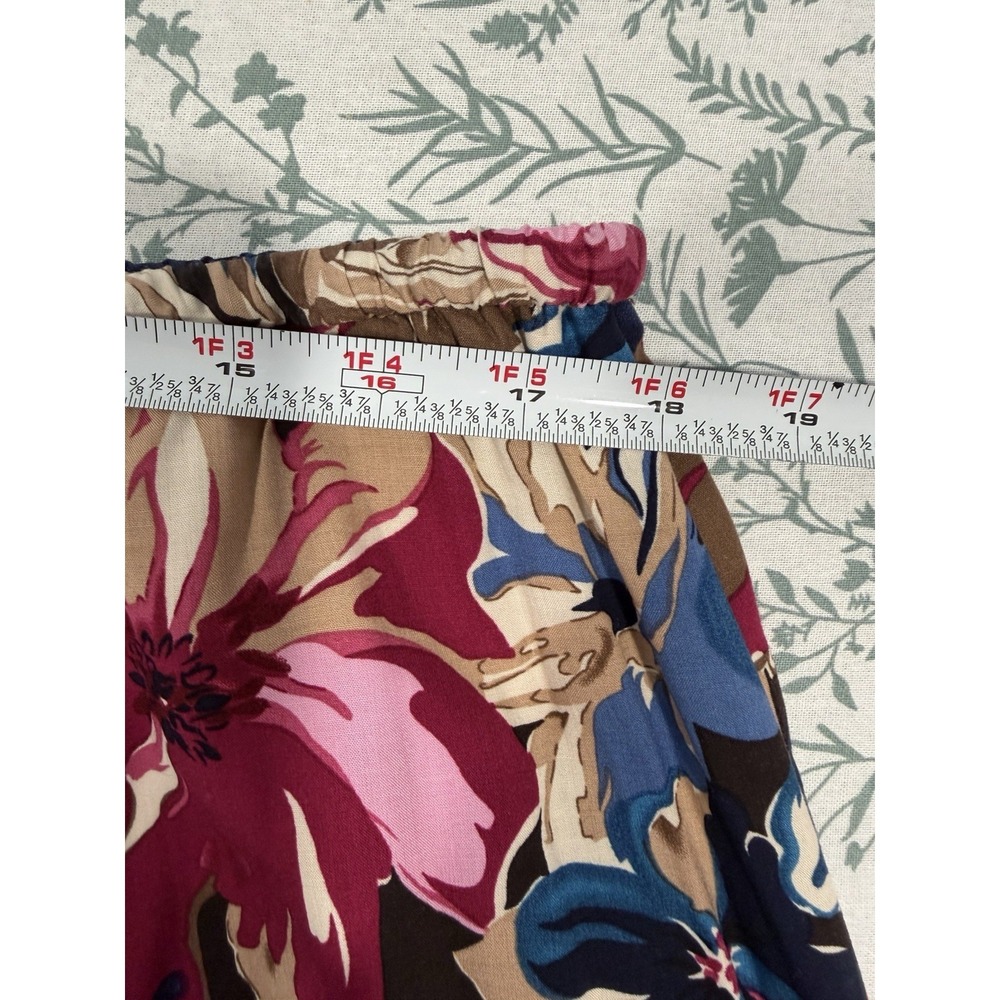 Islander Floral Rayon Maxi Skirt XL Boho Tropical Pull On Flowy Beach Resort - Picture 6 of 7